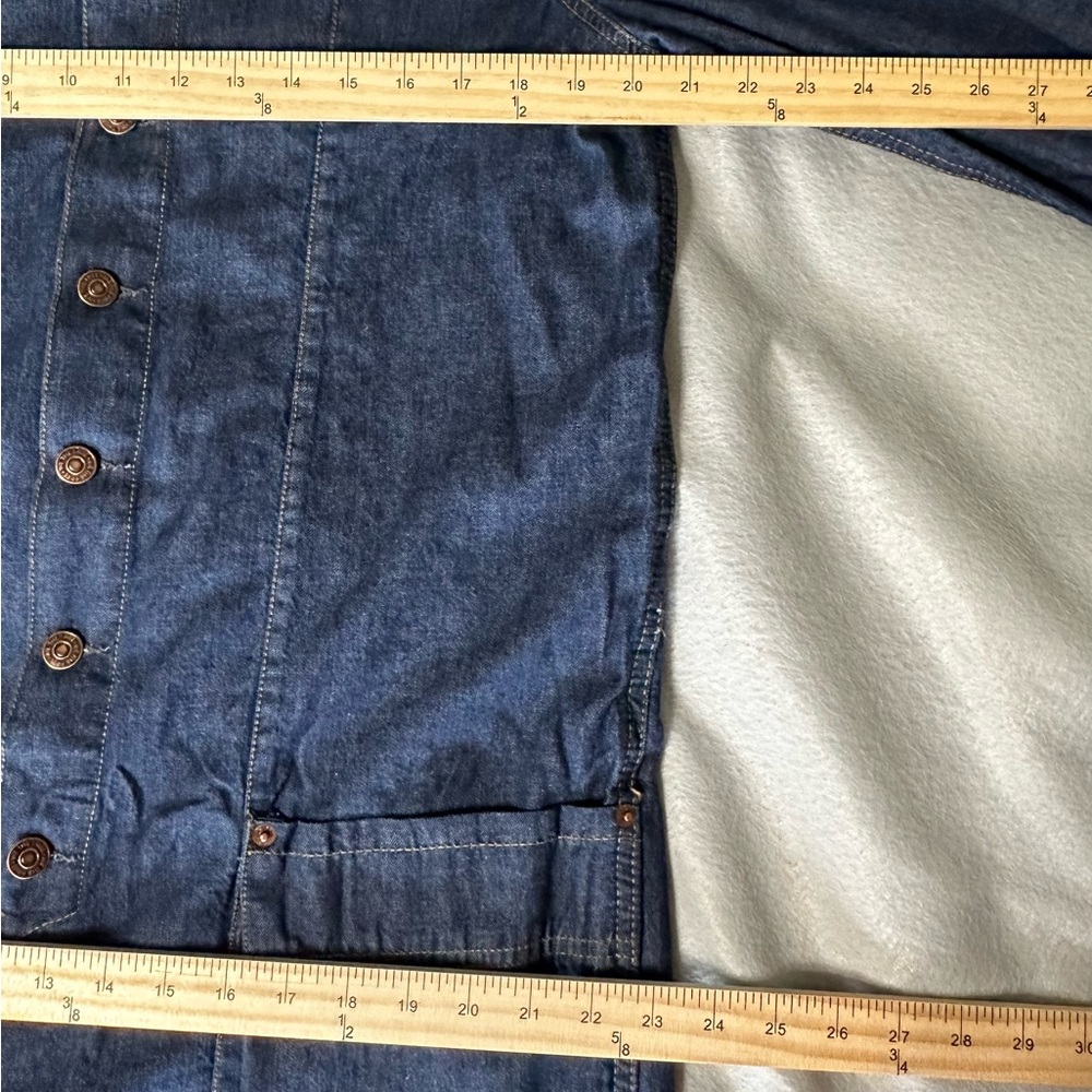 FP We the Free Dark Blue Denim Margarita Jumpsuit sz M - Picture 5 of 7